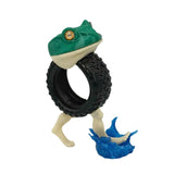 Maxbell Frog Tire Desk Decor Ornament Crafts Decoration for Indoor Office Countertop