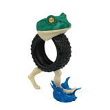 Maxbell Frog Tire Desk Decor Ornament Crafts Decoration for Indoor Office Countertop