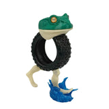 Maxbell Frog Tire Desk Decor Ornament Crafts Decoration for Indoor Office Countertop