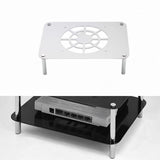 Maxbell Routers Cooling Base Stable Routers Cooling Rack for Home Studio Sturdy Room Silver