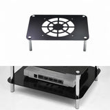 Maxbell Routers Cooling Base Stable Routers Cooling Rack for Home Studio Sturdy Room Black
