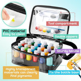 Maxbell Paint Organizer Case Removable Dividers Convenient Art Supply Storage Bag