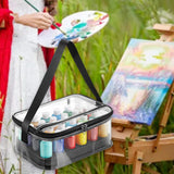 Maxbell Paint Organizer Case Removable Dividers Convenient Art Supply Storage Bag