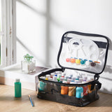Maxbell Paint Organizer Case Removable Dividers Convenient Art Supply Storage Bag