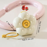 Maxbell Weekly Pill Box 6 Compartments Portable Pill Holder for Bag Office Traveling White