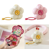 Maxbell Weekly Pill Box 6 Compartments Portable Pill Holder for Bag Office Traveling White