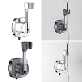 Maxbell Suction Cup Shower Head Holder Sturdy Waterproof Handheld Showerhead Bracket Silvery