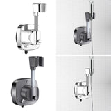 Maxbell Suction Cup Shower Head Holder Sturdy Waterproof Handheld Showerhead Bracket Silvery