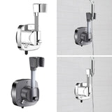 Maxbell Suction Cup Shower Head Holder Sturdy Waterproof Handheld Showerhead Bracket Silvery