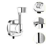 Maxbell Suction Cup Shower Head Holder Sturdy Waterproof Handheld Showerhead Bracket Silvery