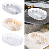 Maxbell Turntable Organization Multipurpose Spice Rack for Cabinet Pantry Countertop White Clear