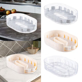 Maxbell Turntable Organization Multipurpose Spice Rack for Cabinet Pantry Countertop White Clear