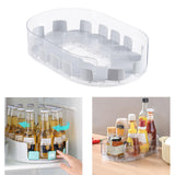 Maxbell Turntable Organization Multipurpose Spice Rack for Cabinet Pantry Countertop White Clear
