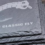 Maxbell 4x Fly Fishing Coaster Fly Design Coaster for Kitchen Coffee Table Party