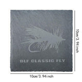 Maxbell 4x Fly Fishing Coaster Fly Design Coaster for Kitchen Coffee Table Party
