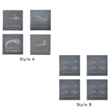 Maxbell 4x Fly Fishing Coaster Fly Design Coaster for Kitchen Coffee Table Party