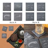 Maxbell 4x Fly Fishing Coaster Fly Design Coaster for Kitchen Coffee Table Party
