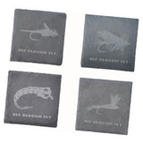 Maxbell 4x Fly Fishing Coaster Fly Design Coaster for Kitchen Coffee Table Party