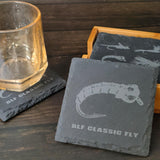 Maxbell 4x Fly Fishing Coaster Fly Design Coaster for Kitchen Coffee Table Party