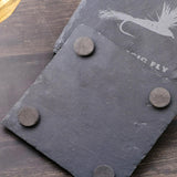 Maxbell 4x Fly Fishing Coaster Fly Design Coaster for Kitchen Coffee Table Party
