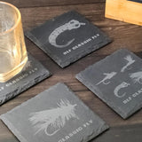 Maxbell 4x Fly Fishing Coaster Fly Design Coaster for Kitchen Coffee Table Party