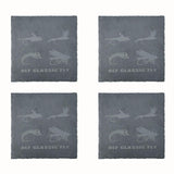 Maxbell 4x Fly Fishing Coaster Fly Design Coaster for Kitchen Coffee Table Party