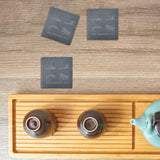 Maxbell 4x Fly Fishing Coaster Fly Design Coaster for Kitchen Coffee Table Party