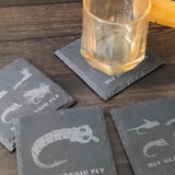 Maxbell 4x Fly Fishing Coaster Fly Design Coaster for Kitchen Coffee Table Party