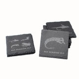 Maxbell 4x Fly Fishing Coaster Fly Design Coaster for Kitchen Coffee Table Party