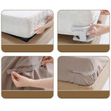 Maxbell 4 Pieces Bed Mattress Sheet Holder with Fixed Strip Accessory Fastening Clip White