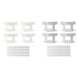 Maxbell 4 Pieces Bed Mattress Sheet Holder with Fixed Strip Accessory Fastening Clip White