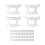 Maxbell 4 Pieces Bed Mattress Sheet Holder with Fixed Strip Accessory Fastening Clip White