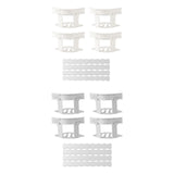 Maxbell 4 Pieces Bed Mattress Sheet Holder with Fixed Strip Accessory Fastening Clip White