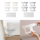 Maxbell 4 Pieces Bed Mattress Sheet Holder with Fixed Strip Accessory Fastening Clip White