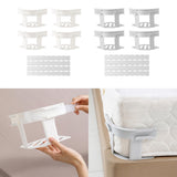Maxbell 4 Pieces Bed Mattress Sheet Holder with Fixed Strip Accessory Fastening Clip White
