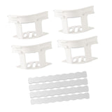 Maxbell 4 Pieces Bed Mattress Sheet Holder with Fixed Strip Accessory Fastening Clip White