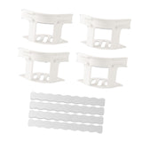 Maxbell 4 Pieces Bed Mattress Sheet Holder with Fixed Strip Accessory Fastening Clip White