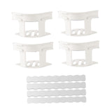 Maxbell 4 Pieces Bed Mattress Sheet Holder with Fixed Strip Accessory Fastening Clip White