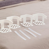 Maxbell 4 Pieces Bed Mattress Sheet Holder with Fixed Strip Accessory Fastening Clip White