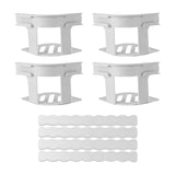Maxbell 4 Pieces Bed Mattress Sheet Holder with Fixed Strip Accessory Fastening Clip Grey