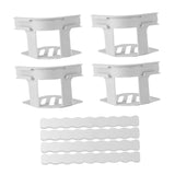 Maxbell 4 Pieces Bed Mattress Sheet Holder with Fixed Strip Accessory Fastening Clip Grey