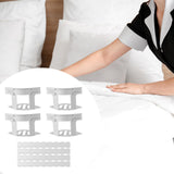 Maxbell 4 Pieces Bed Mattress Sheet Holder with Fixed Strip Accessory Fastening Clip Grey