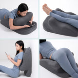 Maxbell Face Down Pillow Lightweight Memory Foam Cushion for Home Living Room Office Dark Gray