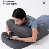 Maxbell Face Down Pillow Lightweight Memory Foam Cushion for Home Living Room Office Dark Gray