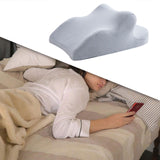 Maxbell Face Down Pillow Lightweight Memory Foam Cushion for Home Living Room Office Light Gray
