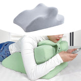 Maxbell Face Down Pillow Lightweight Memory Foam Cushion for Home Living Room Office Light Gray