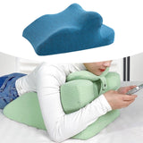 Maxbell Face Down Pillow Lightweight Memory Foam Cushion for Home Living Room Office Blue