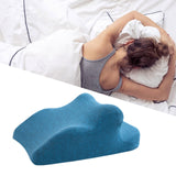 Maxbell Face Down Pillow Lightweight Memory Foam Cushion for Home Living Room Office Blue