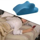 Maxbell Face Down Pillow Lightweight Memory Foam Cushion for Home Living Room Office Blue