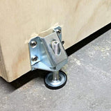 Maxbell 4Pcs Adjustable Furniture Leveling Feet Sturdy Easily Install with Lock Nuts Silvery